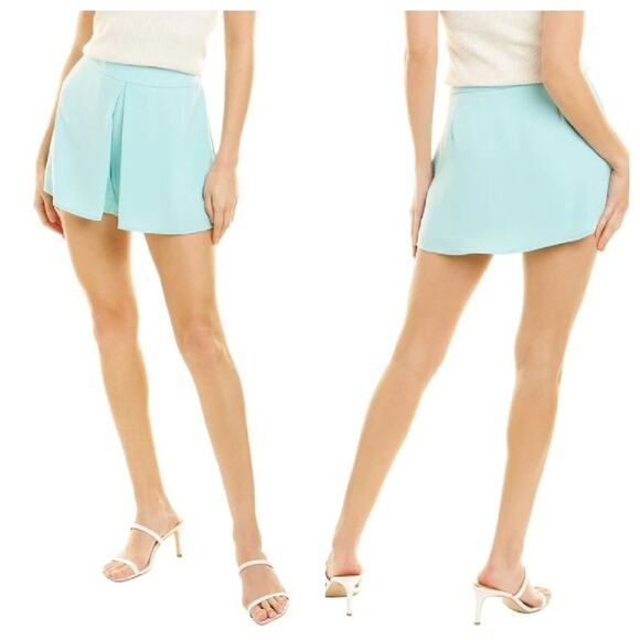 NEW Trina Turk Distinguished Skirted Shorts Sea Glass Aqua Spring Summer